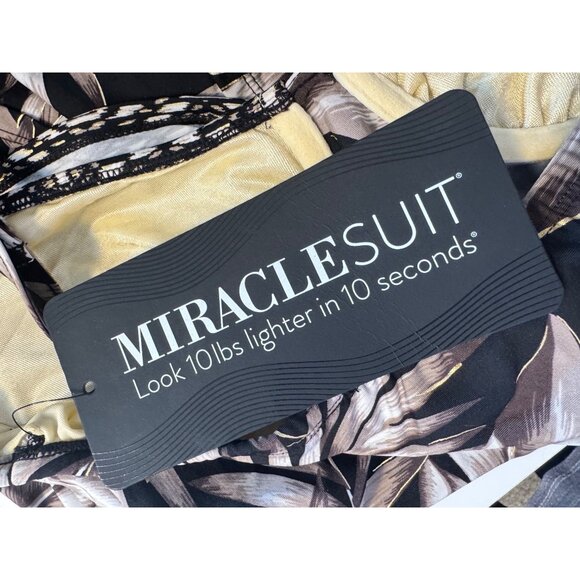 Mirclesuit Love Knot Size 10 Tankini Top Black NWT Underwire $178 - Picture 3 of 9